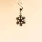 Preview: Kettenanhänger Schneeflocke Steine blau versilbert - kettenanhaenger modeschmuck weihnachten schneeflocke blau glitzer strass steine (1)